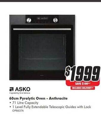 The Good Guys Asko 60 cm pyrolytic oven-anthracite offer