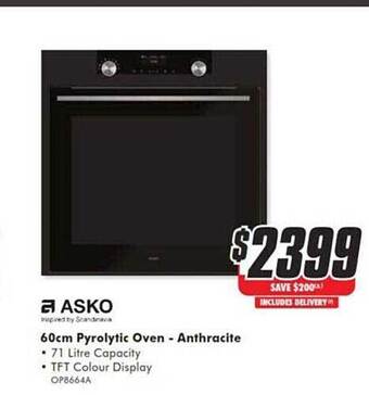 The Good Guys Asko 60 cm pyrolytic oven-anthracite offer