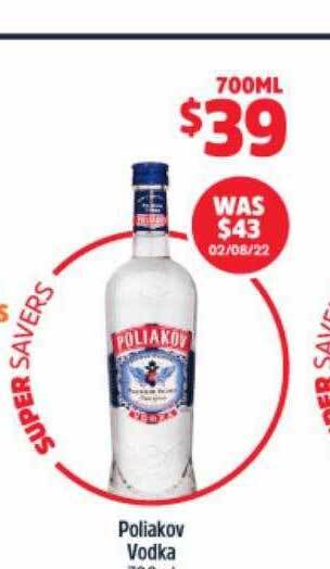 BWS Poliakov vodka offer