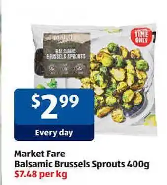 ALDI Market fare balsamic brussels sprouts offer