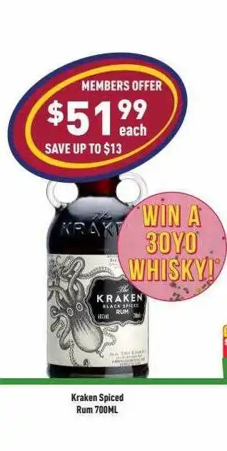 Kraken spiced rum