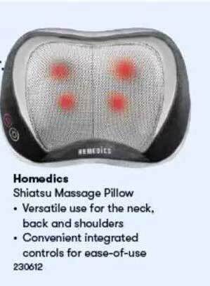 BIG W Homedics shiatsu massage pillow offer