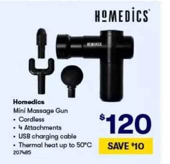 BIG W Homedics mini massage gun offer