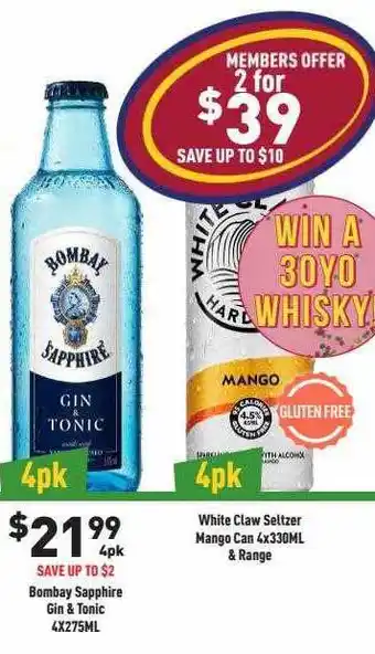 Bomaby sapphire gin & tonic
