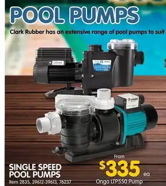 Single speed pool pumps