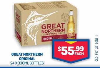 Bottlemart Great northern original 24 x 330ml bottles offer