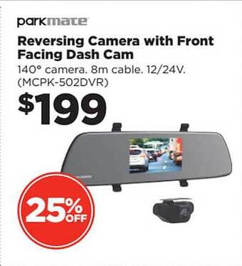 Repco Parkmate reversing camera with front facing dash cam offer