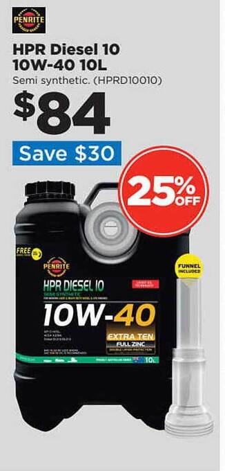 Repco Penrite hpr diesel 10 10w-40 10l offer