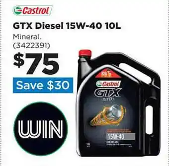 Repco Castrol gtx diesel 15w-40 10l offer