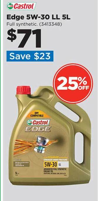 Repco Castrol edge 5w-30 ll 5l offer