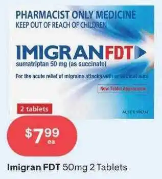 Discount Drug Stores Imigran fdt 50mg 2 tablets offer