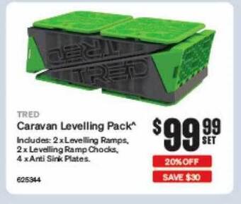 SuperCheap Auto Tred caravan levelling pack offer