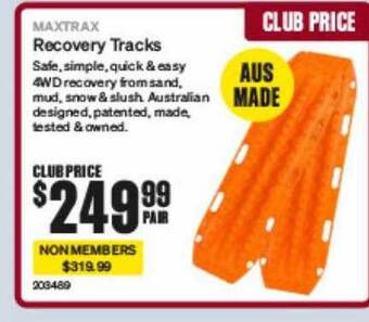 SuperCheap Auto Maxtrax recovery tracks offer