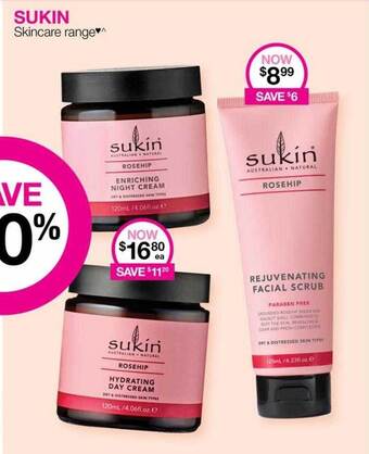 Priceline Sukin skincare range offer