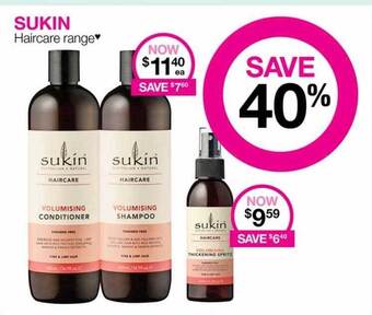 Priceline Sukin haircare range offer