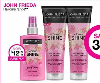 Priceline John frieda haircare range offer