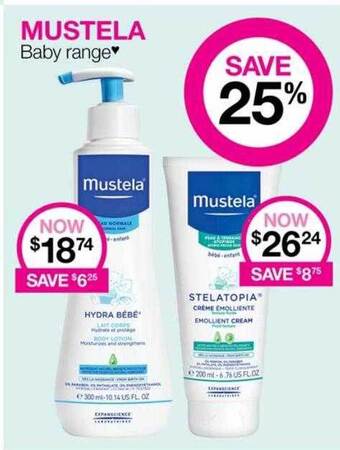 Priceline Mustela baby range offer