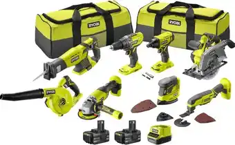 Bunnings Ryobi 18v one+ 1.5ah/5.0ah hammer drill kit offer