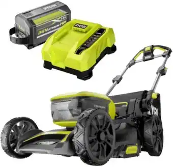 Bunnings Ryobi 36v hp™ brushless 46cm lawn mower 6.0ah kit offer