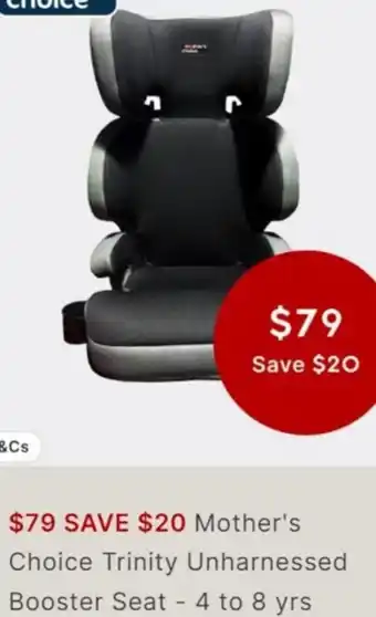 Target Mother's Choice Trinity Unharnesed Booster Seat - 4 To 8yrs offer
