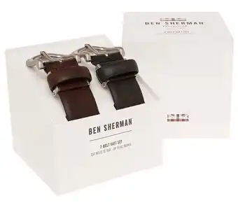 Ben sherman 2 belt gift set