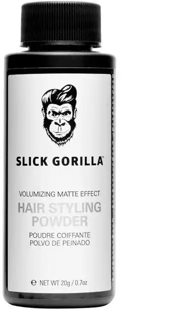 Slick gorilla hair styling powder