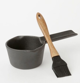 Myer The cooks collective cast iron basting pot and brush set offer