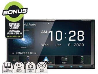 Autobarn Kenwood 7” 200w av carplay™ android auto receiver offer