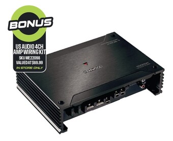 Autobarn Kenwood 600w x-series, class d 4-channel power amplifier offer