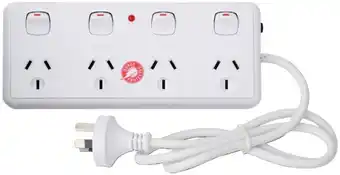 Autobarn Arlec powerboard 4 outlet switched surge usb 0.9m lead offer