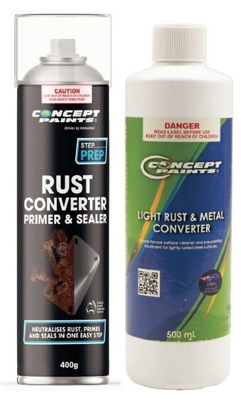 Autobarn Concept paints rust converter primer & sealer aerosol 400g offer
