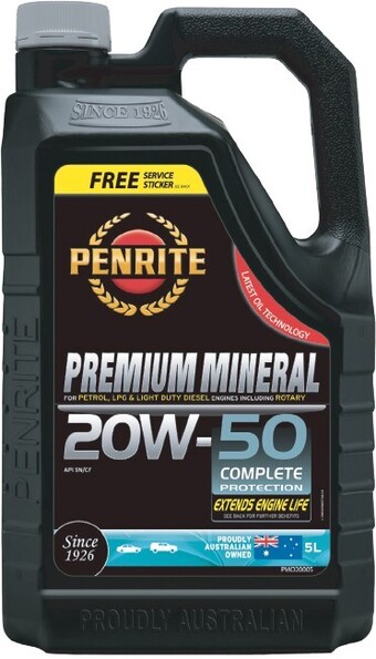 Autobarn Penrite premium mineral pmo20 20w50 5lt offer