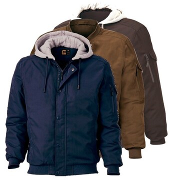 Eleven quilted bomber jacket with detachable hood