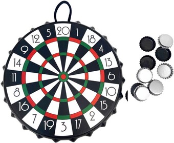 Coles Magnetic bottle cap darts game offer