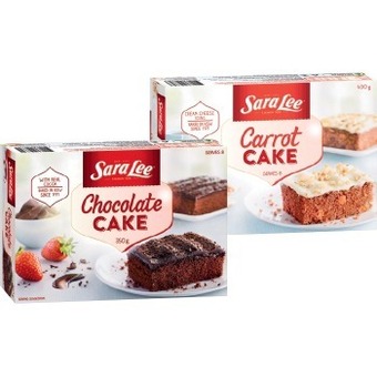 IGA Sara lee chocolate 350g or carrot 400g frozen cake offer