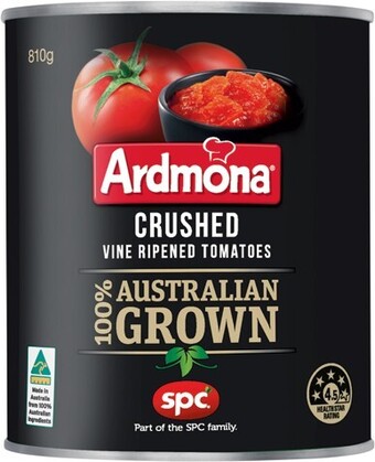 IGA Ardmona crushed or diced tomatoes 810g offer