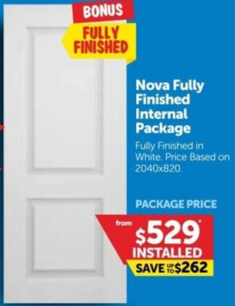 Nova Fully Finished Internal Package