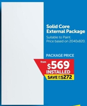 Doors Plus Solid Core External Package offer