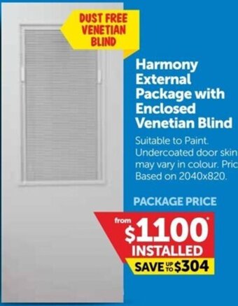 Harmony External Package With Enclosed Venetian Blind