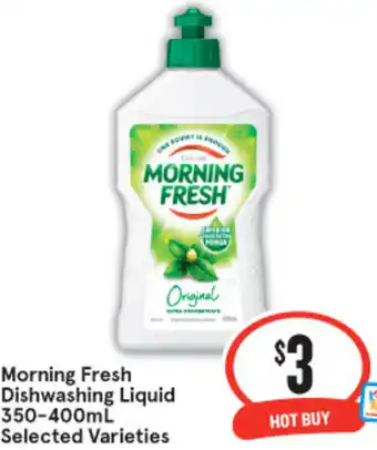IGA Morning Fresh Dishawashing Liquid 350-400ml Selected Varieties offer
