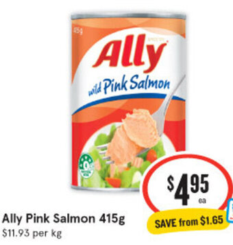 IGA Ally Pink Salmon 415g offer