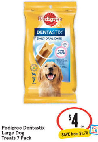IGA Pedigree Dentastix Large Dog Treats 7 Pack offer