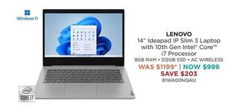 Bing Lee Lenovo 14 offer