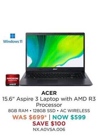 Bing Lee Acer 15.6 offer