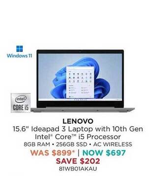 Bing Lee Lenovo 15.6 offer