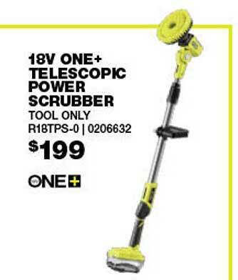 18v one+ telescopic power scrubber