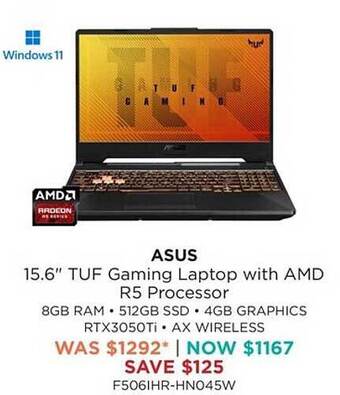 Bing Lee Asus 15.6 offer