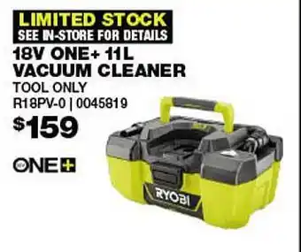 Bunnings 18v one+ 11l vacuum cleaner offer