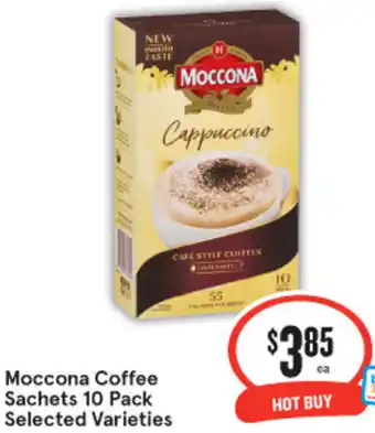 IGA Xpress Moccona Coffee Sachets 10 Pack Selected Varieties offer