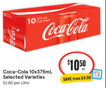 Coca-Cola 10x375ml Selected Varieties